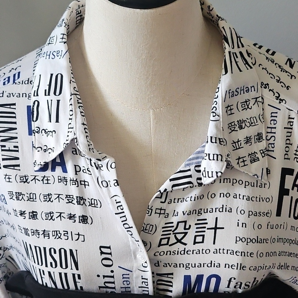 7th Avenue Design Studio Unique Corset Hi-Low Hem Blouse - Picture 4 of 14